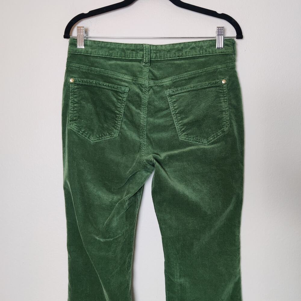 Pilcro Anthropologie The Icon Green Corduroy Mid Rise Flare Pants 29 Retro 70s - Picture 6 of 13